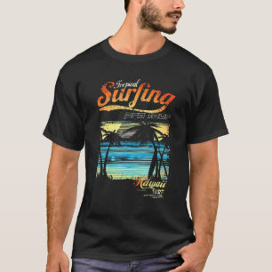 Camiseta Waikiki Surfing Beach Vintage Retro Hawaii