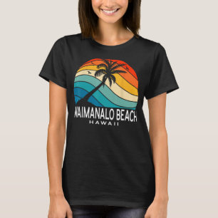 Camiseta Waimanalo Beach Hawaii Tropical Beach Palm Tree So