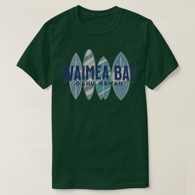 Camiseta Waimea Bay North Shore Oahu Hawaii Grande Onda Sur (Frente do Design)