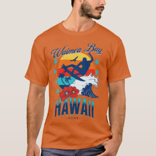 Camiseta Waimea Bay Oahu Hawaii Grande Onda Surfar