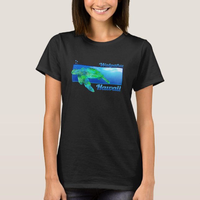 Camiseta Waipahu Hawaii Nadando Honu (Frente)