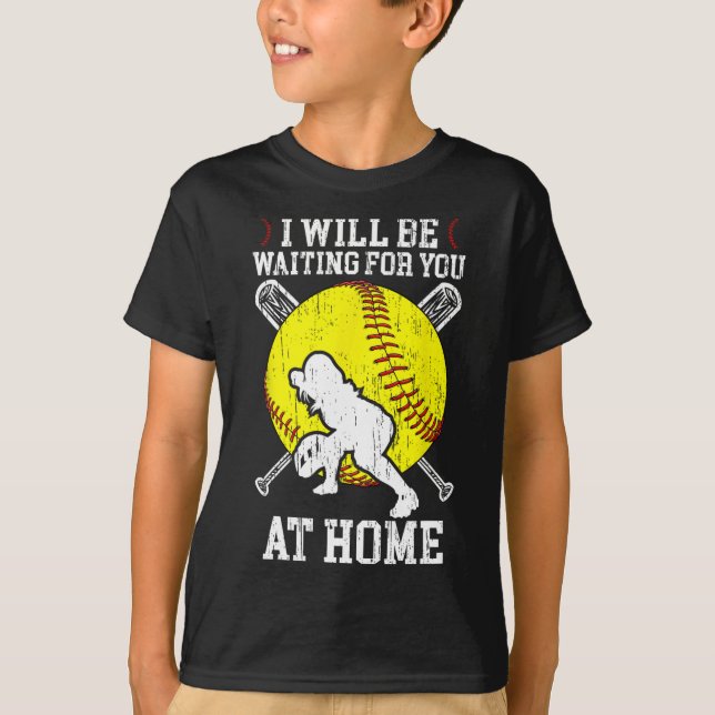 Camiseta Waiting For You Girls Softll Catcher Softll Player (Frente)