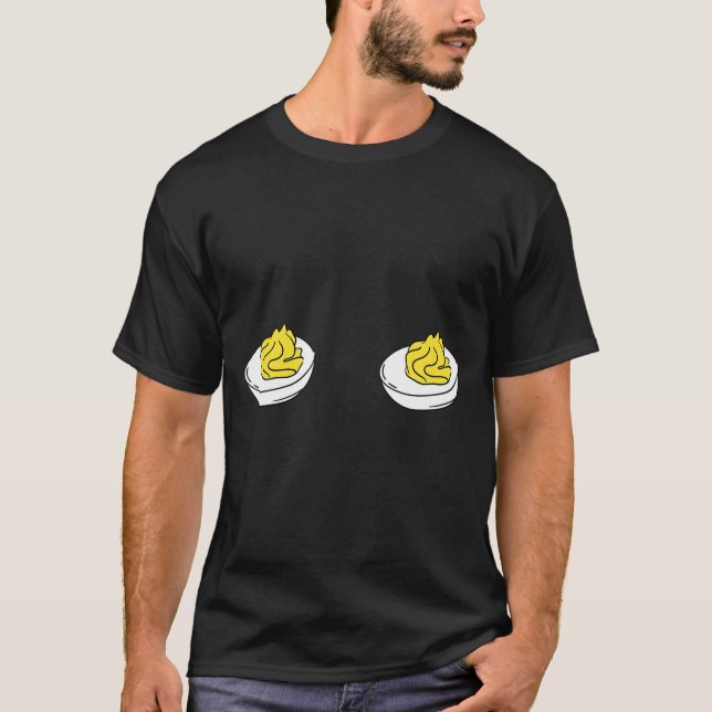 Camiseta Waiting To Stuff My Face Deviled Eggs Couple Thank (Frente)