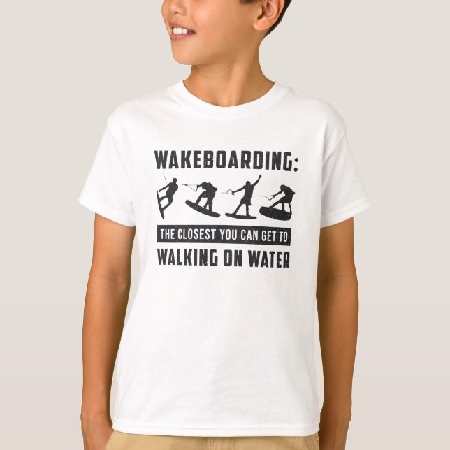 Camiseta Wakeboard Wakeboard Caminhando Em Acordar De Água (Frente)