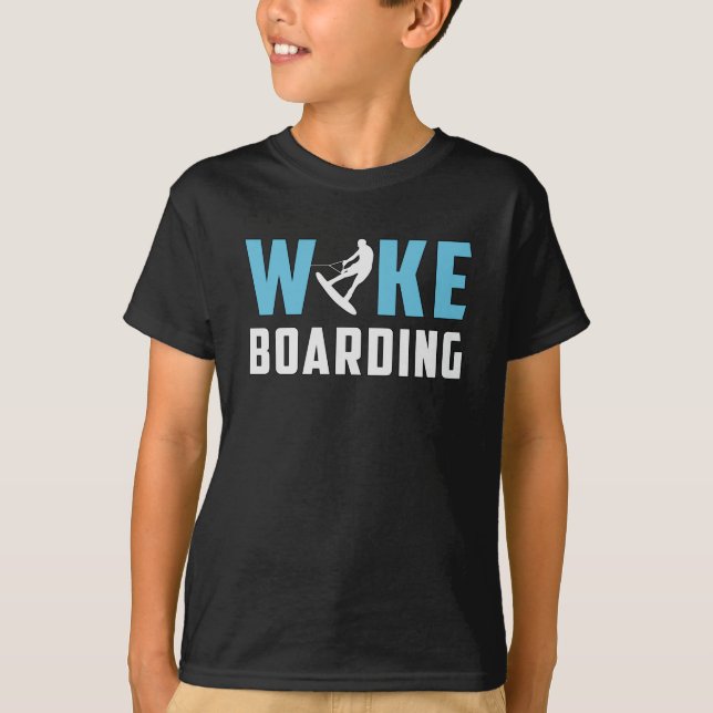 Camiseta Wakeboard Wakeboarder Surfing Funny Wakeboard (Frente)