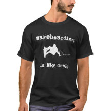"Wakeboarding é t-shirt da minha droga"