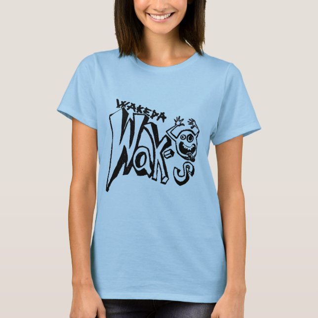 Camiseta Wako de tinta preta (Frente)