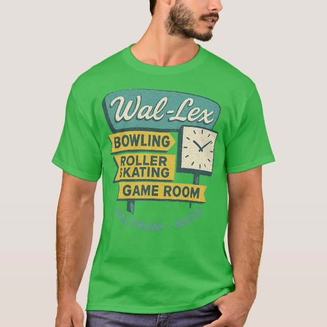 Camiseta Wal-Lex Boliche Rollerway Vintage (Frente)