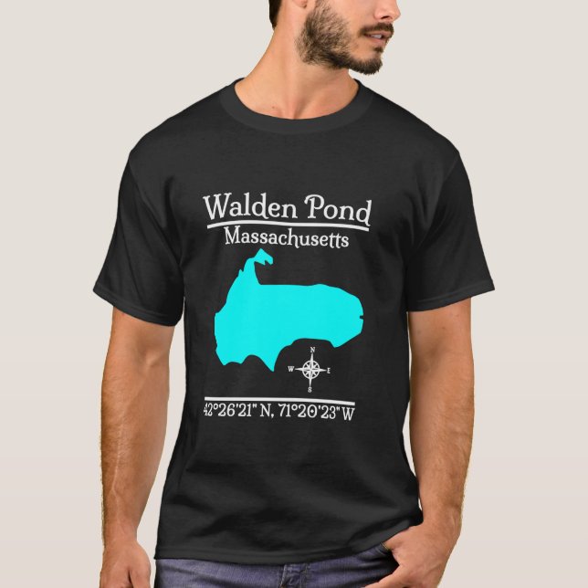 Camiseta Walden Pond Massachusetts Long Sleeve T Shirt (Frente)