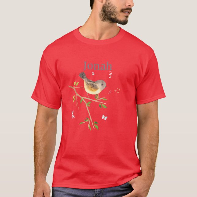 Camiseta Waldier Bird Name Jonah engraçado (Frente)