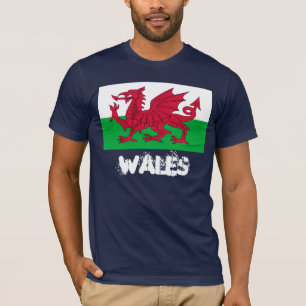 Camiseta Wales com bandeira de Galês