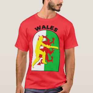 Camiseta Wales Cricket Batsman Wales Flag