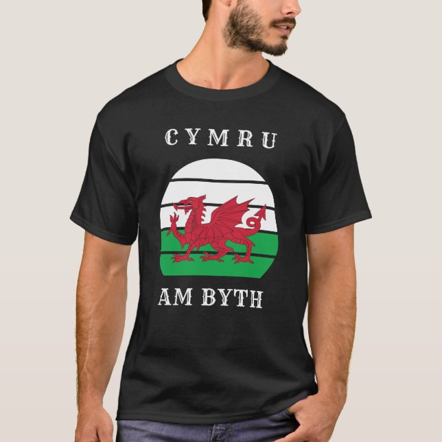Camiseta Wales Flag Cymru Am Byth Orud To Be Welsh (Frente)