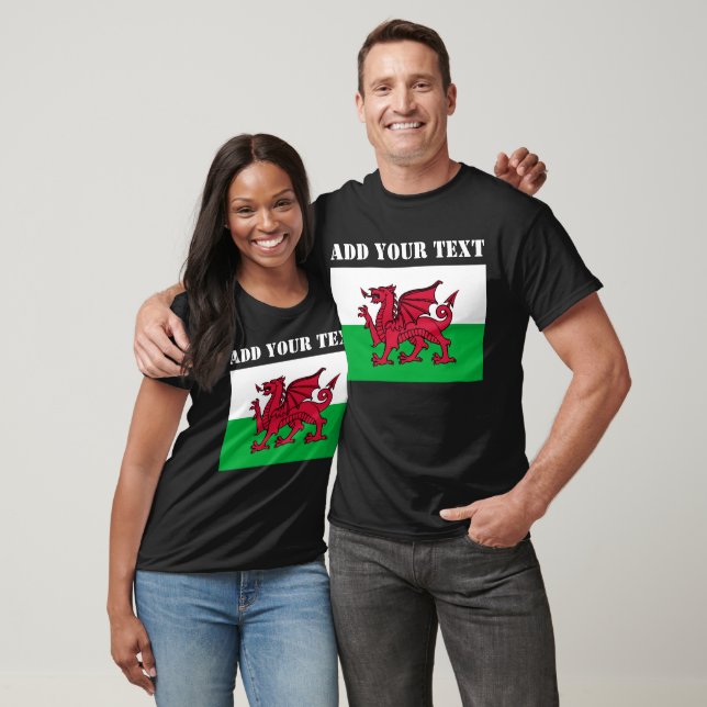 Camiseta Wales Flag Soccer cymru red dragon galês (Unissex)