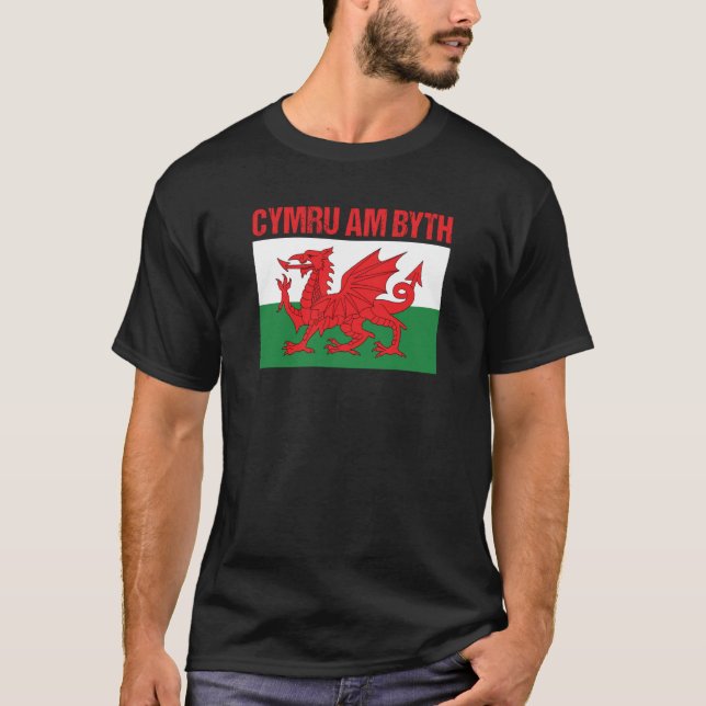 Camiseta Wales Home Country Welsh Flag Cymru Am Byth (Frente)