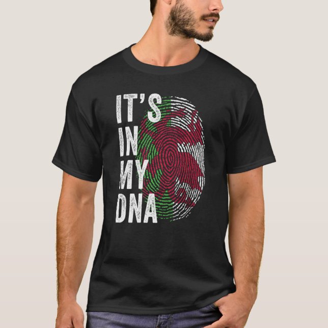 Camiseta Wales It's In My DNA Cute Welsh Fingerprint Welsh  (Frente)