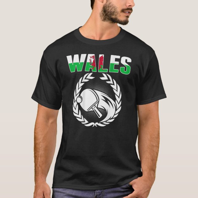 Camiseta Wales Ping Pong Welsh Mesa Team Suportado (Frente)