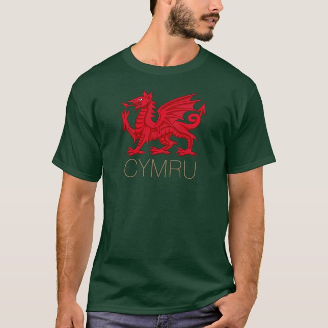 Camiseta Wales Red Dragon (Y Ddraig Goch) (Frente)