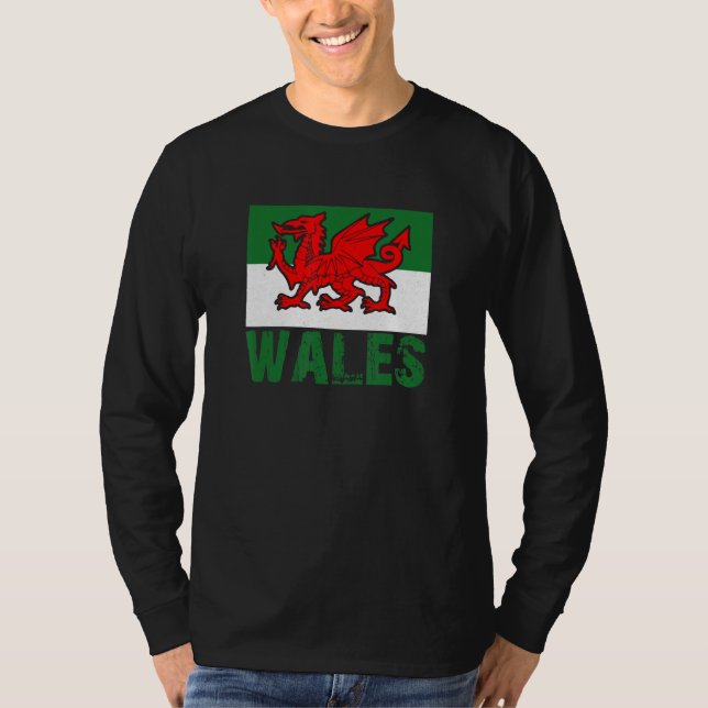 Camiseta Wales Rugby national flag Cardiff fan (Frente)