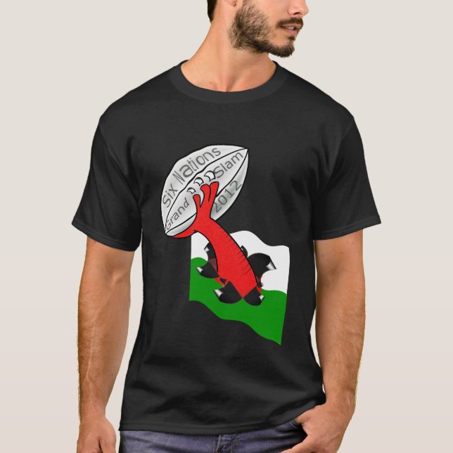 Camiseta Wales seis grands slam 2012 das nações (Frente)