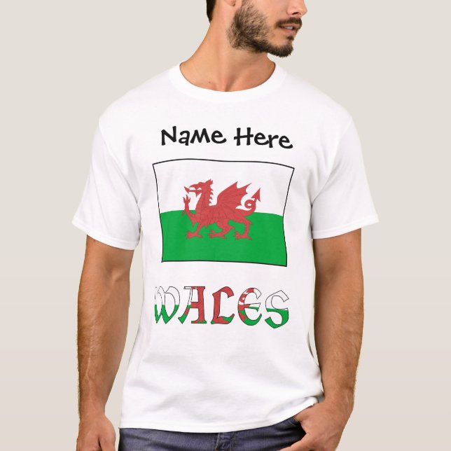 Camiseta Wales Welsh Flag Personalizado (Frente)
