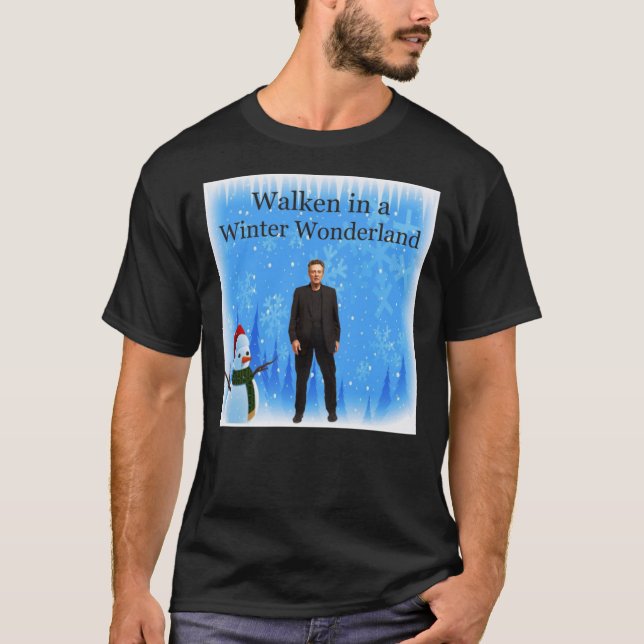 Camiseta Walken In A Winter Wonderland  Funny Christmas Car (Frente)