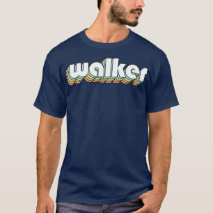 Camiseta Walker Retro Rainbow Tipografia Estilo Desvanecido