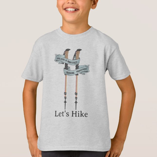 Camiseta walking is the best medic Hippocrates hiking pulse (Frente)