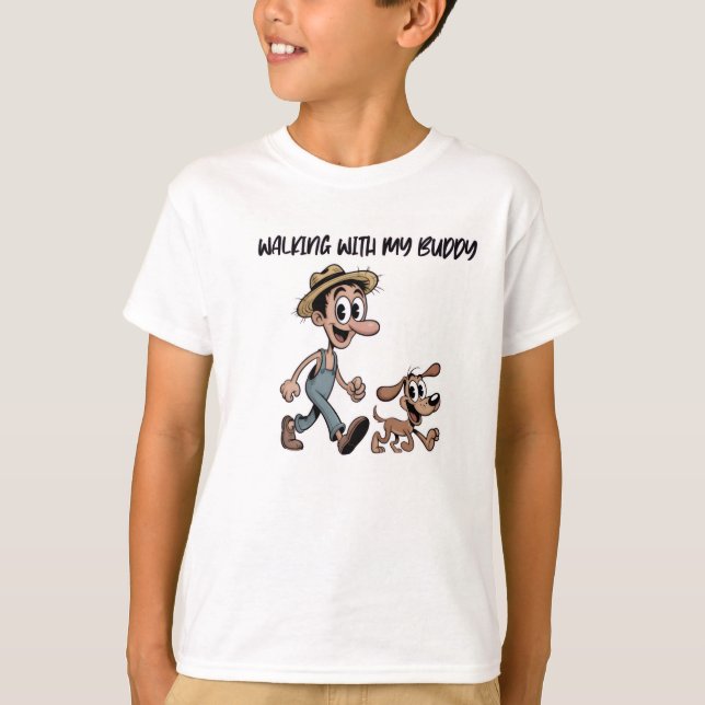 CAMISETA WALKING WITH MY BUDDY  (Frente)