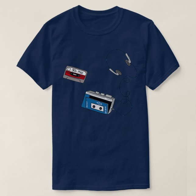 Camiseta Walkman 90s mix (Frente do Design)