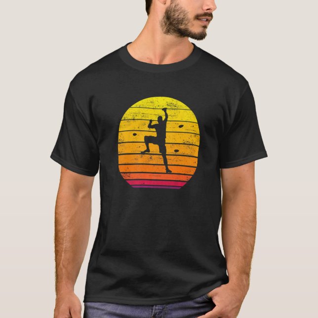 Camiseta Wall Climber Sunset Bouldering Climber Rock Climbi (Frente)