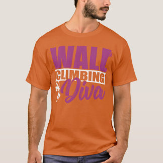 Camiseta Wall Climbing Diva Inr Rock Wall Climber funny