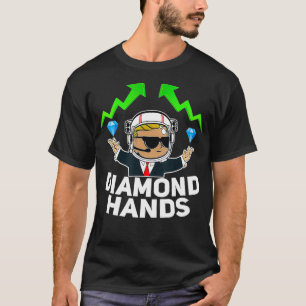 Camiseta Wall Street Bets Cara Mãos Diamantes