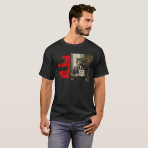 Camiseta Wall Street Cat Meme Minimalista engraçado