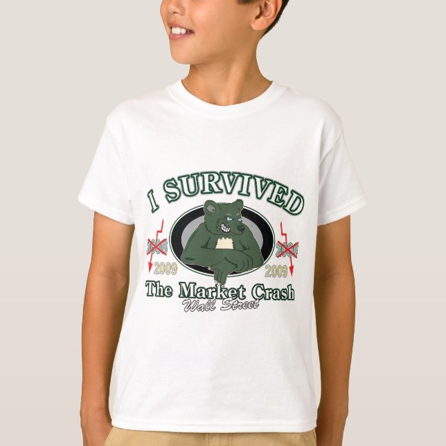 Camiseta Wall-street/I Sobreviveu à queda do mercado (Frente)