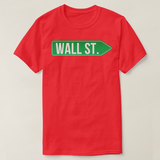 Camiseta Wall street sign (Frente do Design)