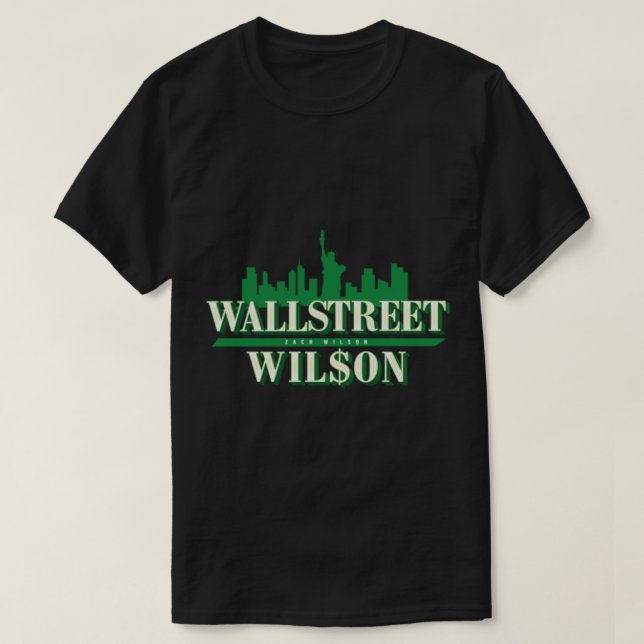 Camiseta Wall Street Zach Wilson Jets (Frente do Design)