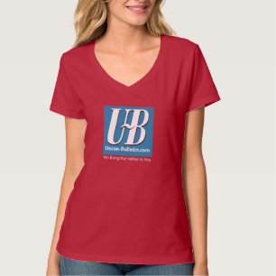 Camiseta Walla Walla Union Bulletin UB Logotipo feminino V-