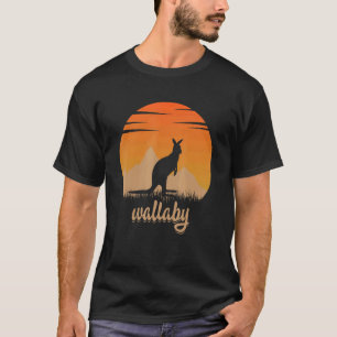 Camiseta Wallaby Animal Quente Na Montanha Da Natureza