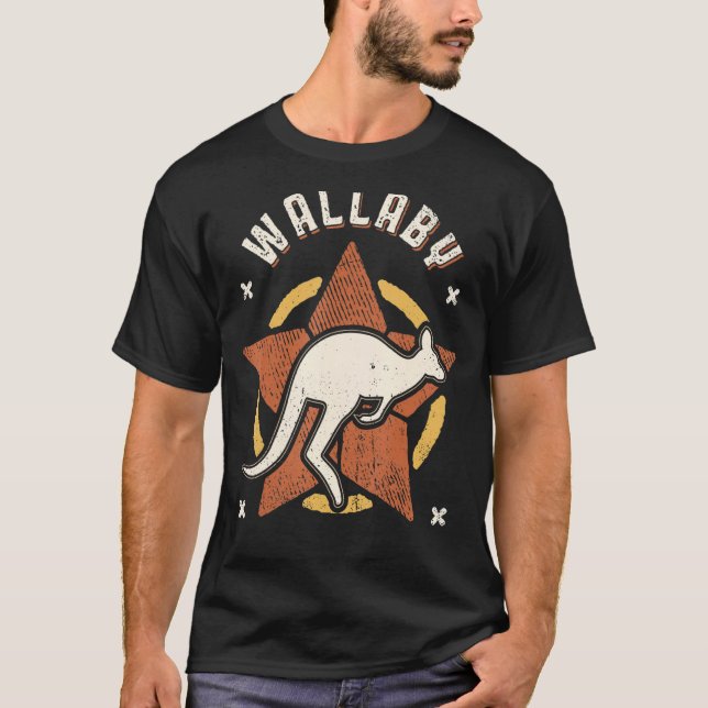 Camiseta Wallaby Vintage Retro Classic Animal (Frente)