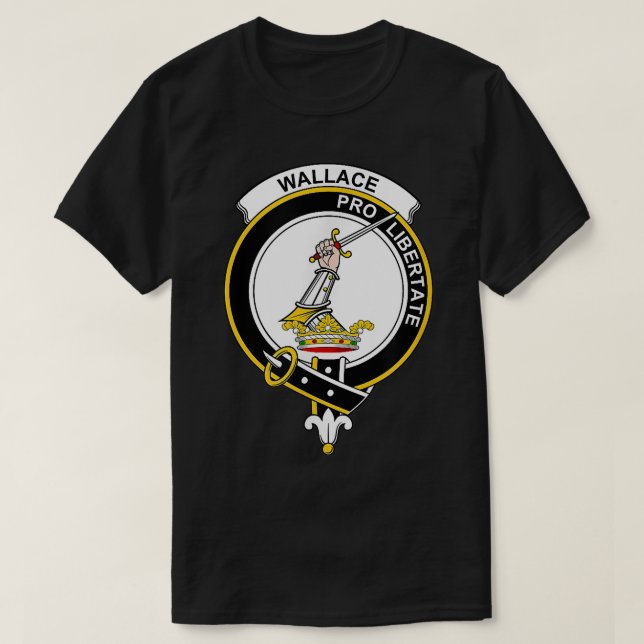 Camiseta Wallace Coat of Arms  Family Crest  (Frente do Design)