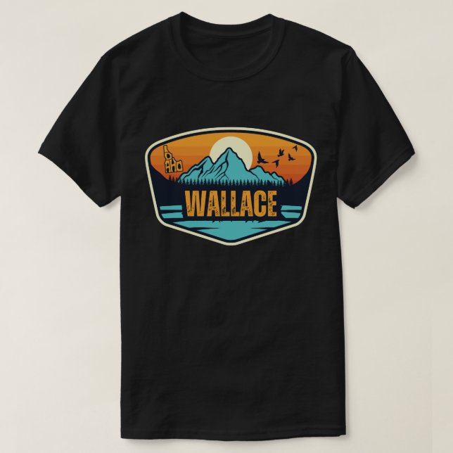 Camiseta Wallace, Idaho (Frente do Design)