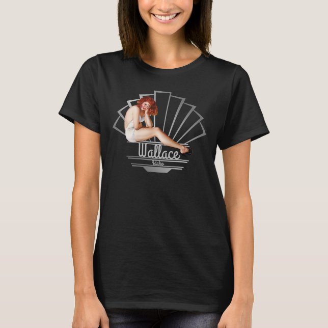 Camiseta Wallace Idaho Pinup Girl V4b (Frente)