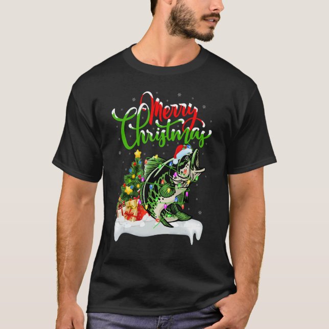 Camiseta Walleye Fish   Xmas Decorations Santa Walleye Chri (Frente)