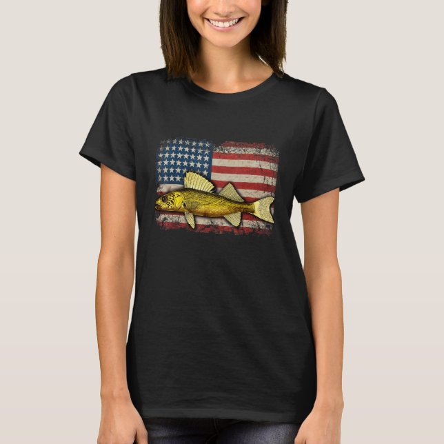 Camiseta Walleye Fishing Usa (Frente)