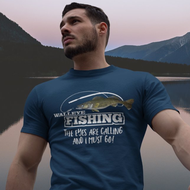 Camiseta Walleye Pesca Cotação Esporte Hobby Pesca Rod (One of a kind walleye fishing quote shirt, makes a great gift.)