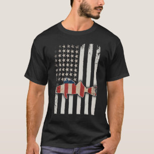 Camiseta Walleye Pesca Usa Bandeira Americana Sauger Anglin