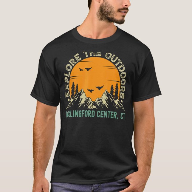 Camiseta Wallingford Center Connecticut Explore A Saída (Frente)