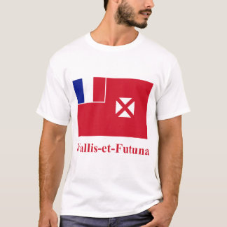 Camiseta Wallis e bandeira de Futuna com nome em francês