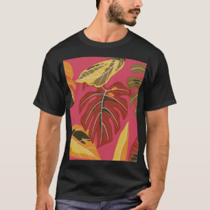 Camiseta Wallpaper de ouro Art Deco Nature